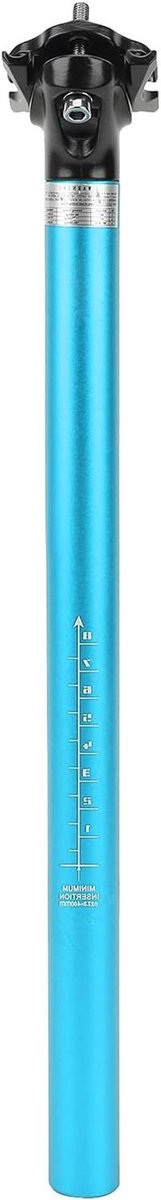 Fiets Zadelpen - Zadelpenbuis Aluminium - Comfortabel Fietsen - Verstelbare Hoek - 27.2x400mm - Zilver