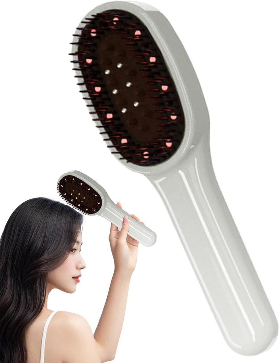 Hoofdhuid Massage - Haar Apparaat - Hoofdhuid Revitaliseren - LED Roodlicht Behandeling - 24 x 9 x 6 cm - Zwart