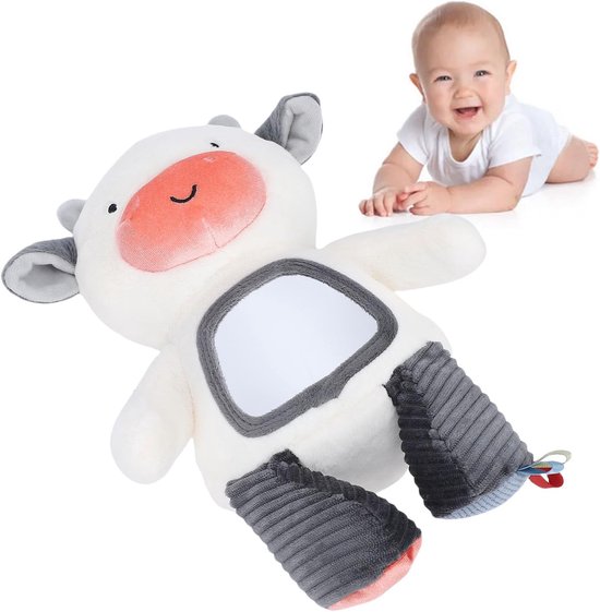 Babyslaap Knuffel - Muzikaal Speeltje - Rustgevend Slapen - 3 Slaapliedjes - 30 x 23 x 10 cm - Koe — afbeelding 3