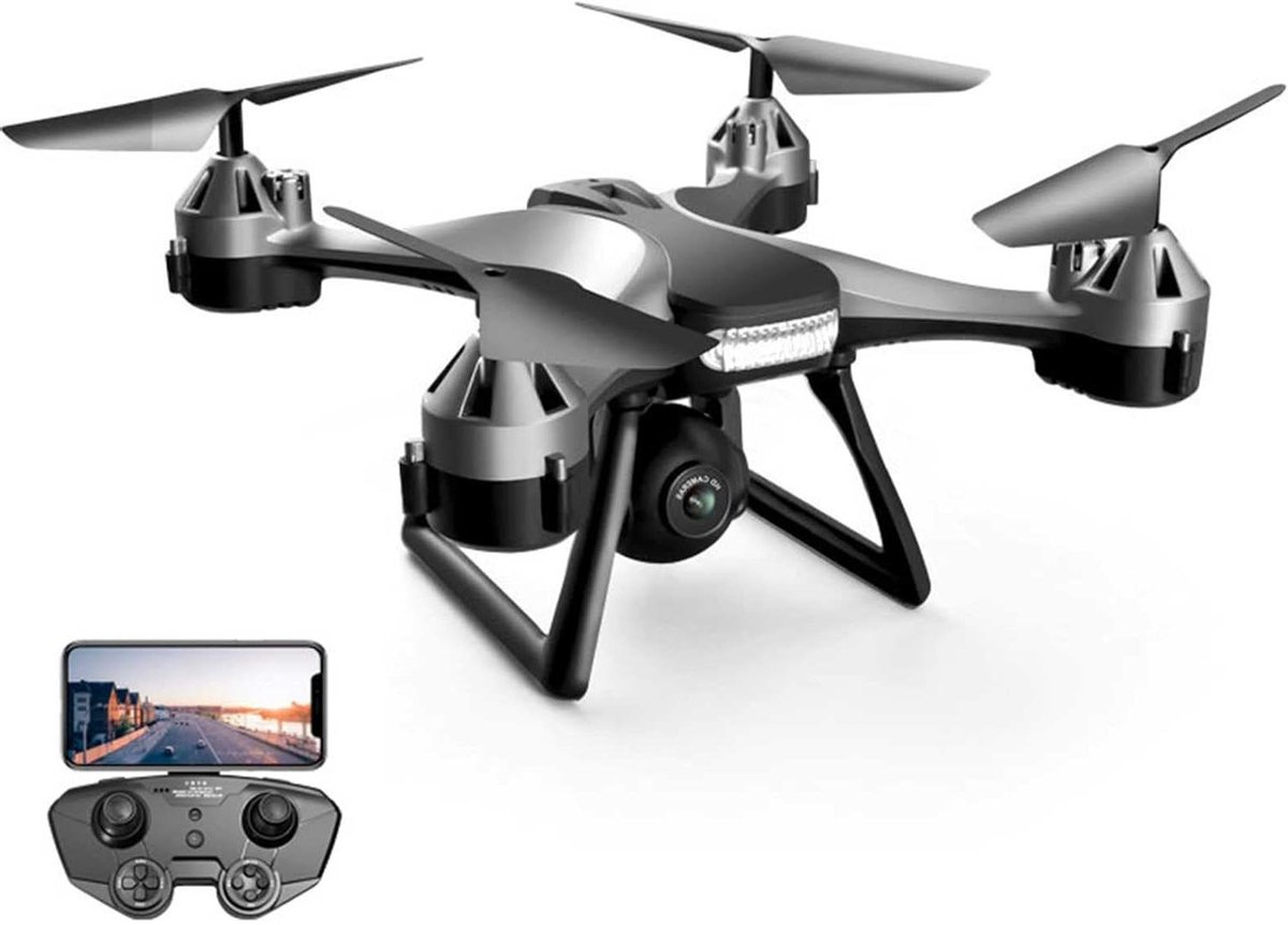 Drone met Camera - RC Vliegtuig - Fotografie en Video - Intelligent Hovering Functie - 25 Min Vliegtijd - Zwart