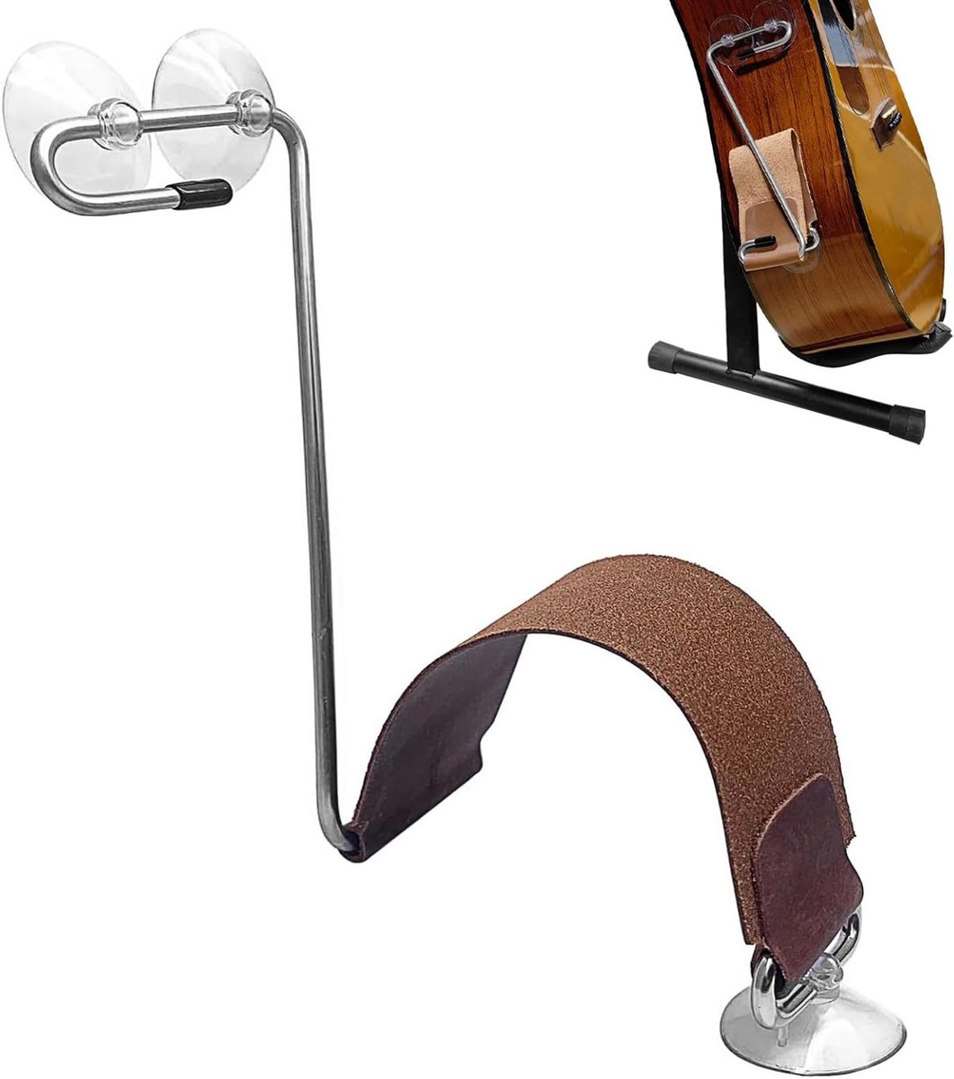 Z-vormige Gitaarstandaard van Leer voor Klassieke Gitaar