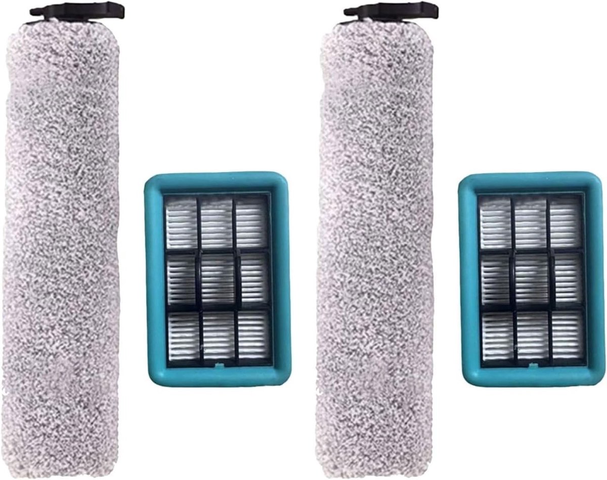 Roller Brush Filter Set voor Crosswave HF2/3845N/3831 Vloerreiniger, Inclusief 2 Roller Brushes, 2 HEPA Filters en 1 Schoonmaakborstel voor Optimale Reiniging