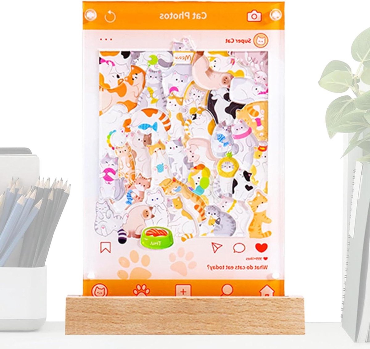 Dierenpuzzel Nachtlampje - Acryl Legpuzzel - Educatief Spelen - Creatieve Vormgeving - 20 x 13 cm - Transparant