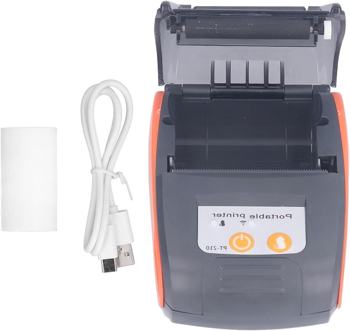 Thermische Bonprinter - Mini Ticket Printer - Bonnen Printen - Hoge Printsnelheid - 58mm Papier - Oranje