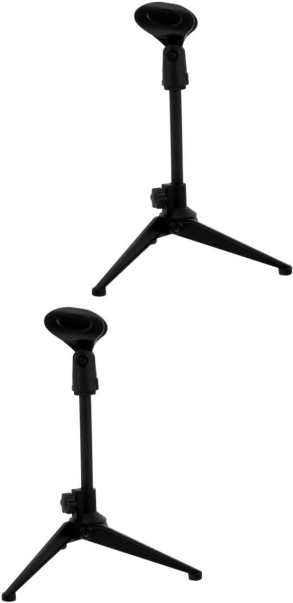 Microfoon Standaard - Pols microfoonhouder - Podcasting Opnemen - Verstelbare Hoogte - 23 cm - Zwart