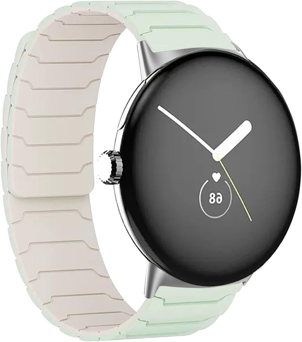 Verstelbare Sportband voor Google Pixel Watch 4/3/2/1 41mm - Magnetisch, Muntgroen en Starlight, Ideaal voor Sport en Dagelijks Gebruik