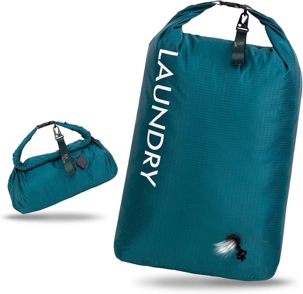 Reiswaszak - Vuile kleding tas - Ruimtebesparend opbergen - Vacuümcompressie technologie - 579 x 318 x 17 cm - Groen