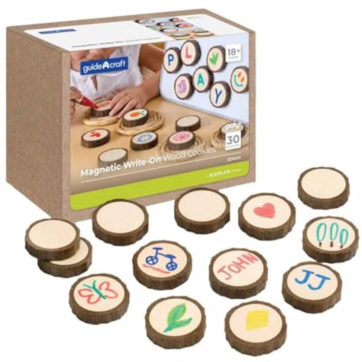 Guidecraft magnetisch houten speelgoed schrijfkoekjes - educatief.