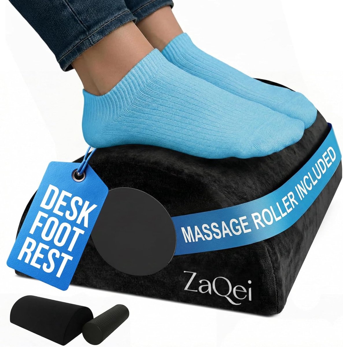 Voetsteun onder Bureau - Ergonomische Voetenbank - Comfortabel Zitten - Met Ingebouwde Massage - 45 x 30 x 15 cm
