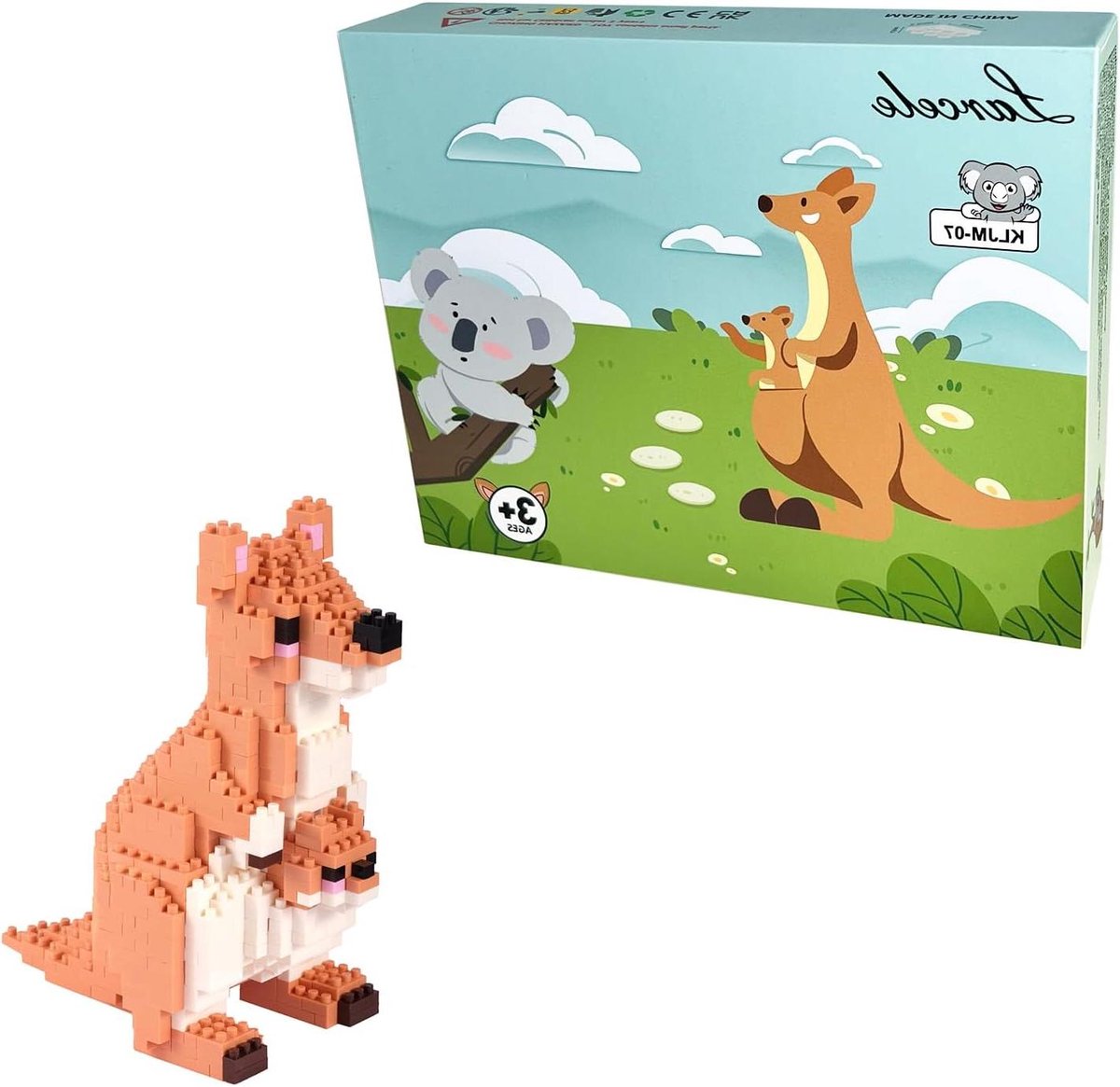 Micro Building Blocks - 3D Mini Toy - Hobby Bouwen - 899 Stukjes - Klein Formaat - Bruin