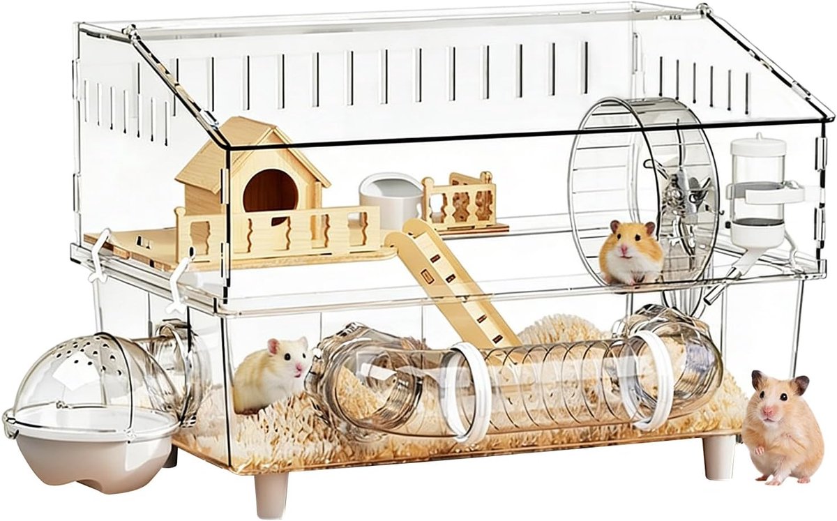 Kleine Huisdierenkooi - Klein Dierenverblijf Muizenkooi - Binnen en Buiten - Afneembare Componenten - 45x30x345 cm