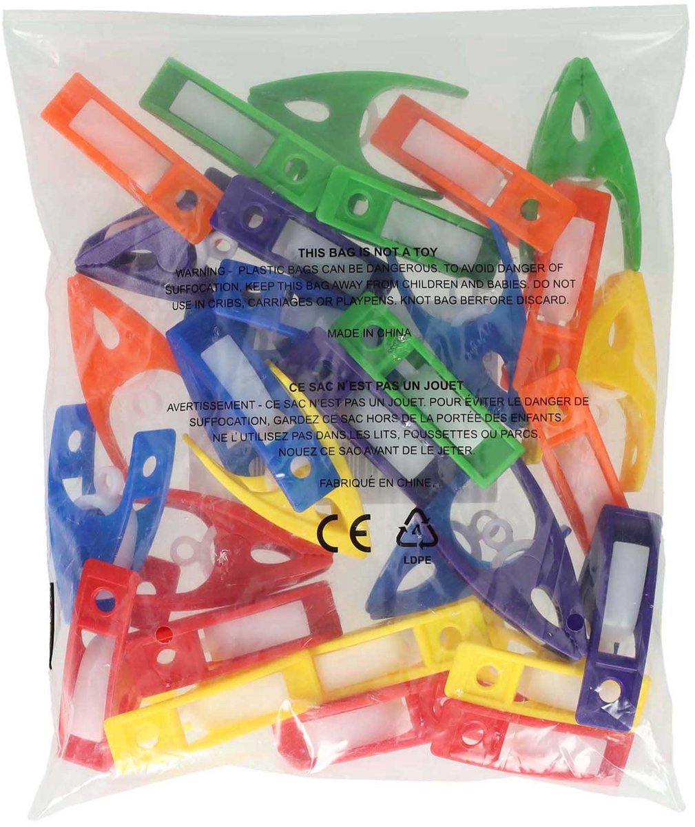 Albatros Hengelsport kleurrijke speelgoed clips set - 30 stuks kunststof.