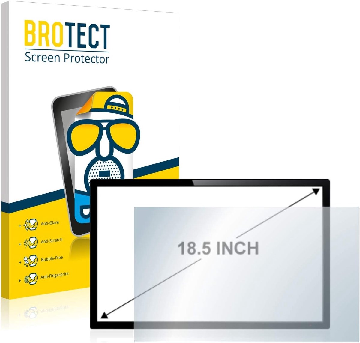 Antireflecterende Beschermfolie - Scherm Folie - Touch-Panel PC Bescherming - Krasbestendig Mat - 18.5 Inch - Transparant