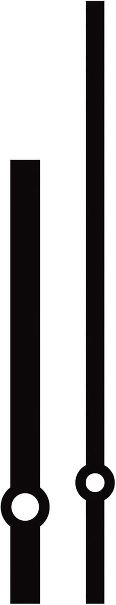 Klokwijzers Rechte Lijnen - Klokonderdelen - Klok Maken - Stille Klok Functie - 100 en 137 mm - Zwart
