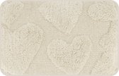 Zusss Badmat Hartjes - 100% Katoen - White - 75X50cm