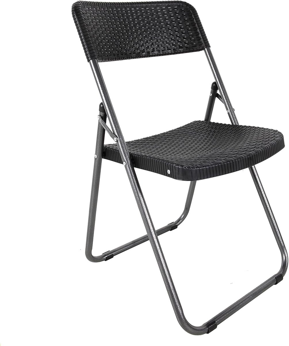 Klapstoel rotan design - Bistrostoel terrasstoel - Balkon tuinmeubelen - Inklapbaar weerbe