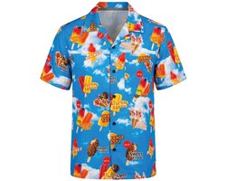 Hawaii blouse - Shirt - Foute party outfit - Mannen - Heren - Met ijsjes print - Maat XXL