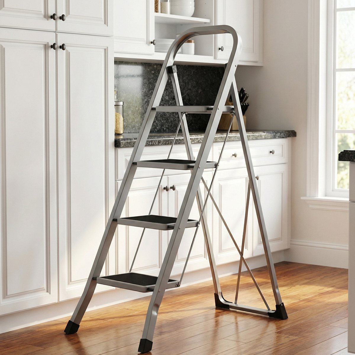 SONGMICS - Ladder - Trapladder met 4 Treden - Opvouwbaar - Draagvermogen tot 150 kg – foto 5