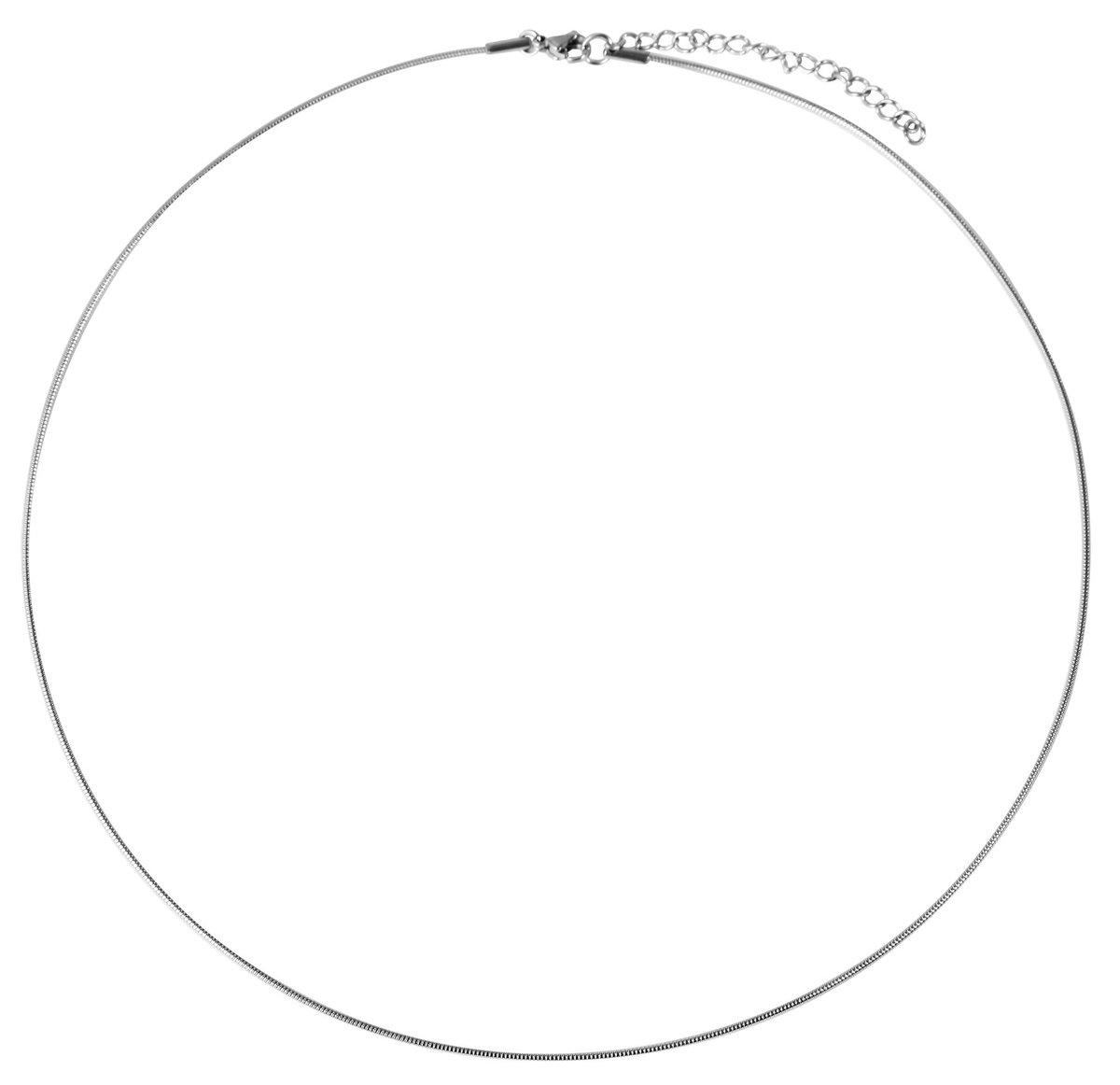AKZENT Akzent dames ketting Suri choker van roestvrij staal, zilverkleurig, lengte 40 - 50 cm