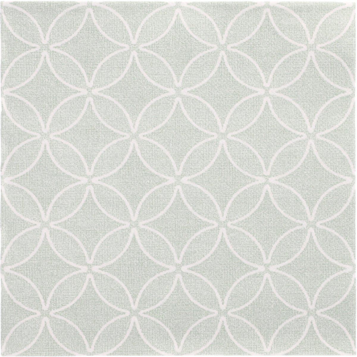 5x 50 Servetten ROYAL Collection 1/4 vouw 40 cm x 40 cm jade groen Circle Flowers