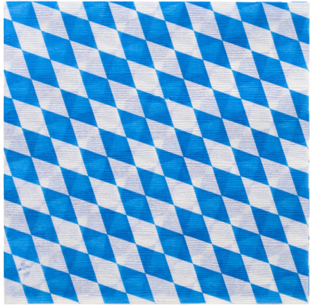 36x 100 Servetten 1-laags 1/4 vouw 33 cm x 33 cm Beiers blauw