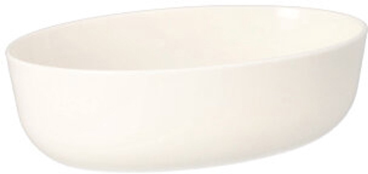 4x 15 Herbruikbare schalen ovaal 450 ml 5 cm x 105 cm x 155 cm wit Cella