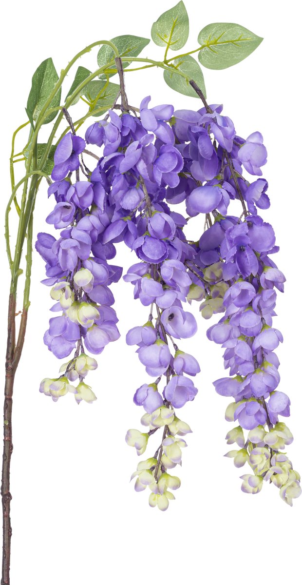 Easyplants | Kunstbloem Blauweregen 115 cm paars | Zijde | Nepbloemen | paars | Onderhoudsvrij | Kant-en-klaar