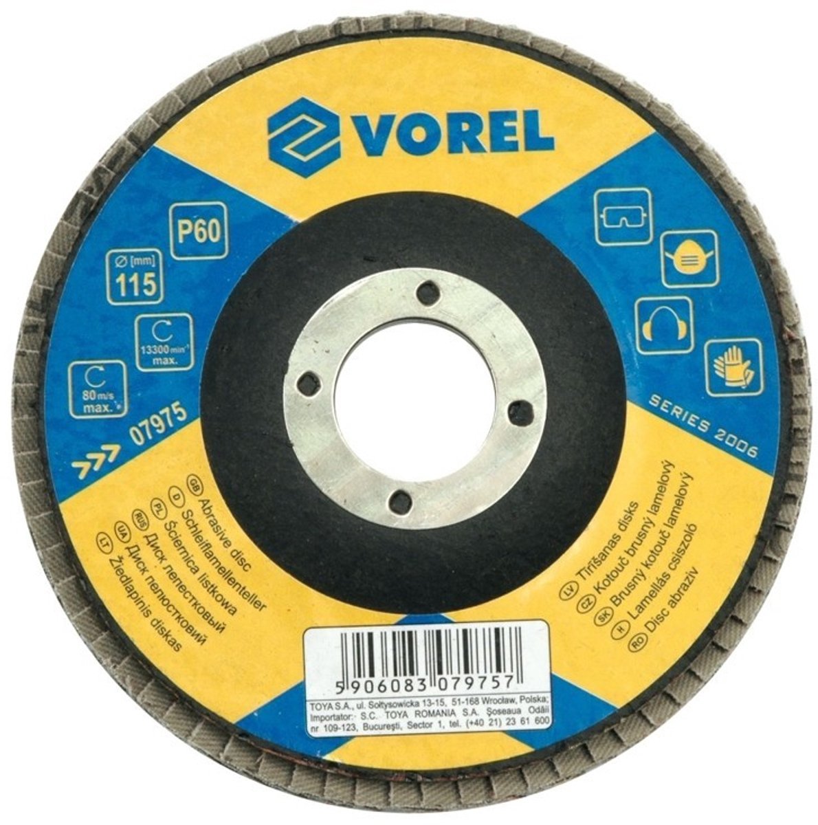 Vorel - Schuurschijf Lamellenschijf - P40 - 115 mm - Epoxyhars
