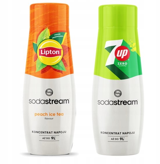 Sodastream Lipton - Ice Tea Zwarte Thee - 7up Zero - perzik- Zonder Suiker
