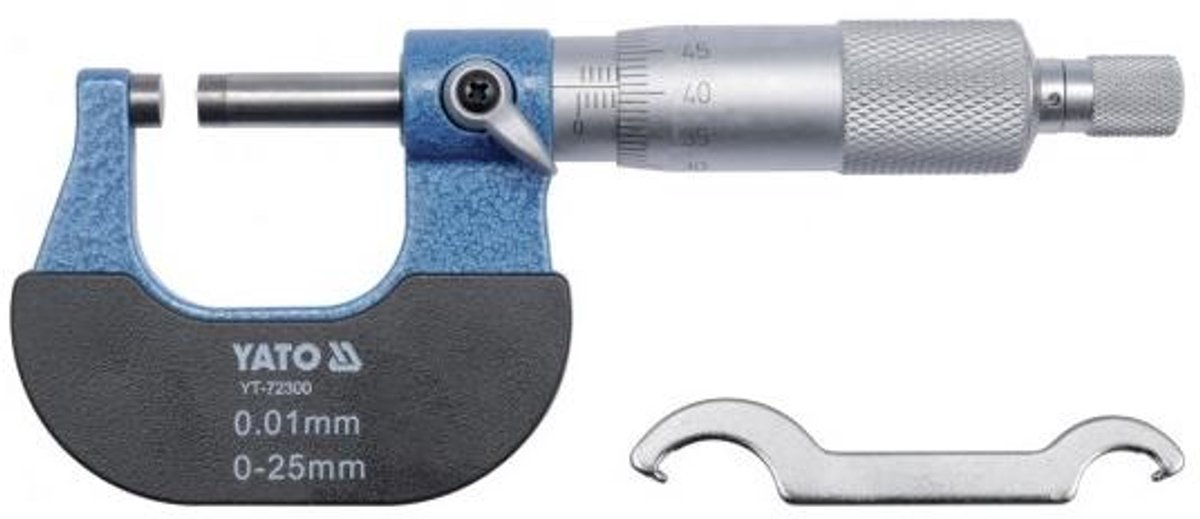 Yato YT-72300 - Externe Micrometer - 0-25 mm - Precieze Meting - Staal en Aluminium