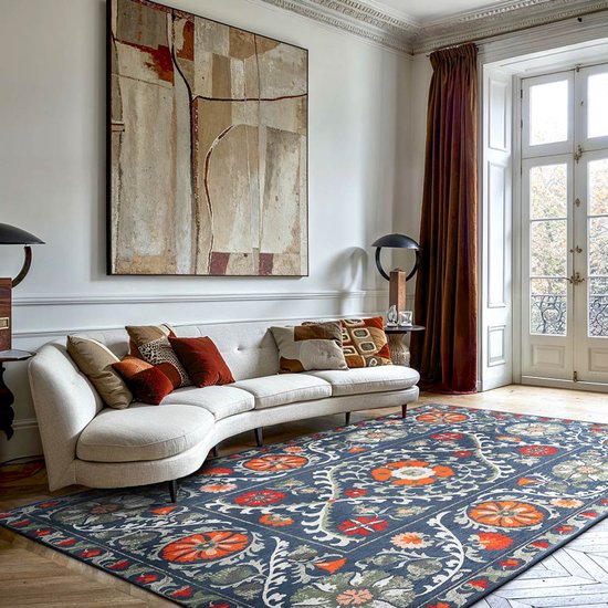 Louis De Poortere vloerkleed Nordic - blauw - 280x390cm