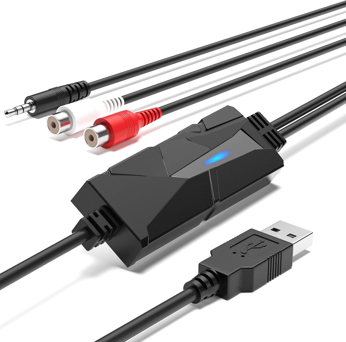 Audio Opnameapparaat - Muziek Digitalisator - Oude Muziek Bewaren - Geen Driver Nodig - 8 x 3 cm - Zwart