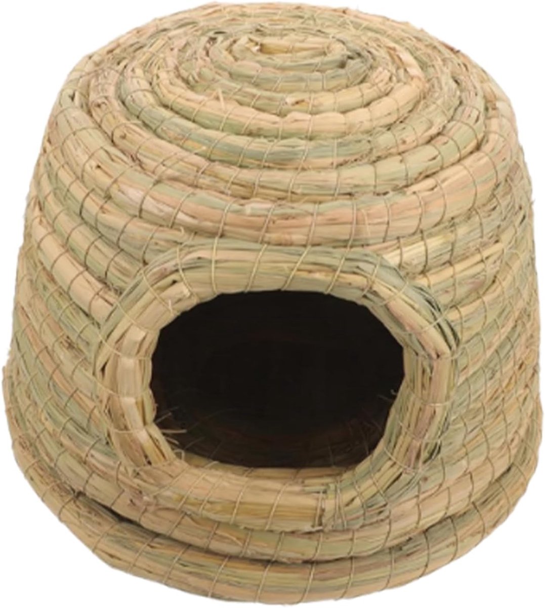 Konijnenkooi - Konijnenhuis Hamsterhok - Schuilplaats Dieren - Handgeweven Stro - 25 x 25 x 15 cm - Natuurlijk