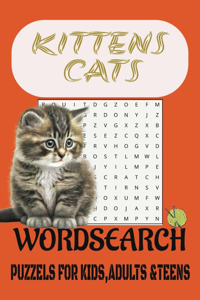 Puzzelboek Katten - Woordzoekers Puzzels - Ontspanning Thuis - Grote Letters - 15x23 cm