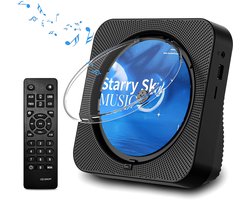 Discman - Walkman - Draagbare CD Speler met Bluetooth - Ingebouwde Speaker - Inclusief Afstandsbediening - Radio - Timer - Zwart