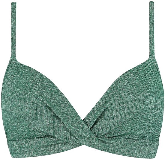 Beachlife padded wired bikinitop in de kleur groen.