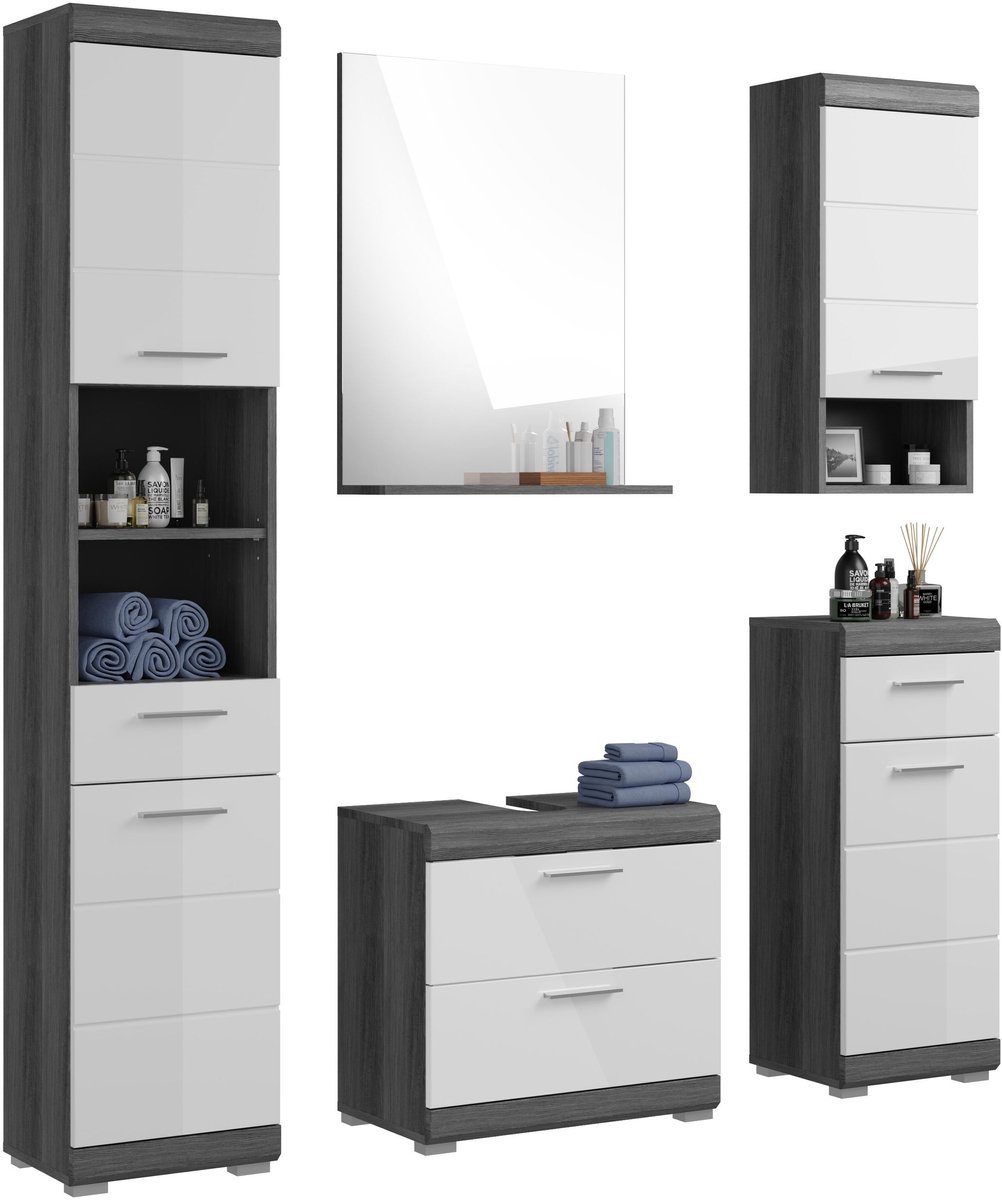 xonox.home Badkamermeubel Scout rookzilver imitatie 164x191x37 cm