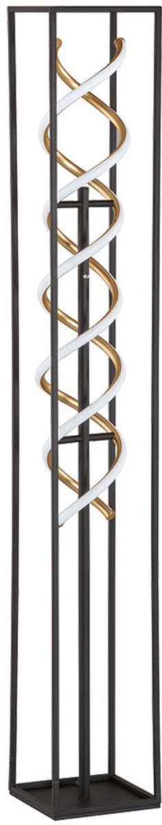 LED vloerlamp dimbaar woonkamerlamp touchdimmer vloerlamp slaapkamerlamp zwart goud, 34W 4200lm warm wit, neutraal wit, LxBxH 20x20x135 cm