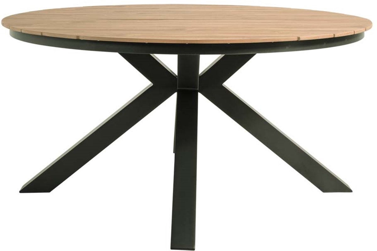 Lesli Living - Tuintafel Arezzo - Antraciet - Ø120x74cm