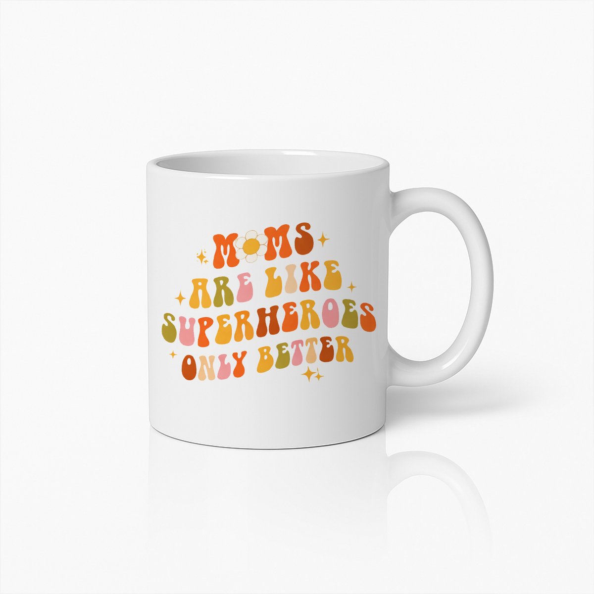 Retro Moederdag Mok - Moms Are Like Superheroes Only Better - Origineel Cadeau voor Mama