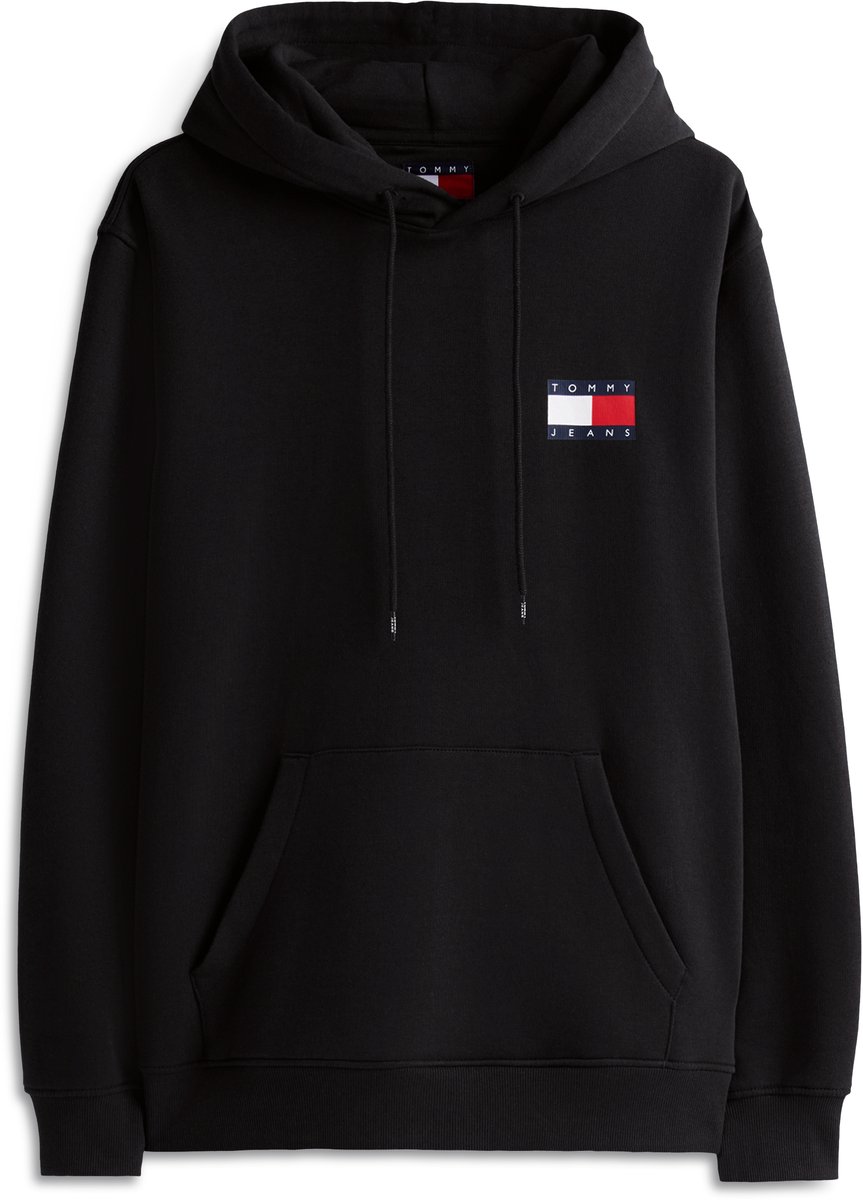 Tommy Jeans Tjm Reg Essential Flag Hood Ext Zwart