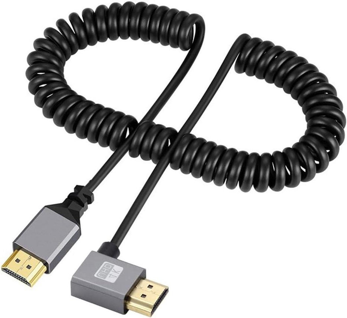 HDMI Kabel - Verlengkabel Hoekig - Beeldoverdracht - 90 Graden Connector - 1 cm - Zwart