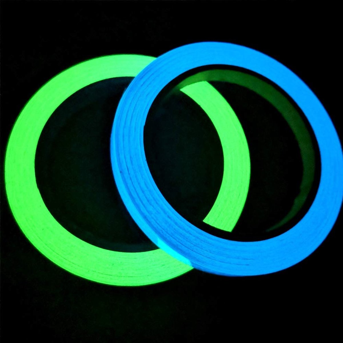 Store_9 - Glow in The Dark Tape - Luminous Tape - Waterproof en Duurzaam - Groen en Lichtblauw - Zelfklevende Sticker - Geschikt voor Wand en Opper...