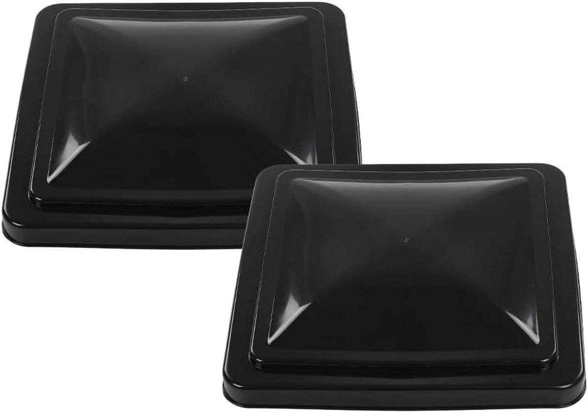 Dakventilatie Cover - Ventilatiekap Camper - RV Ventilatie Fris Houden - UV-bestendig PE Materiaal - 14 x 14 inch - Zwart