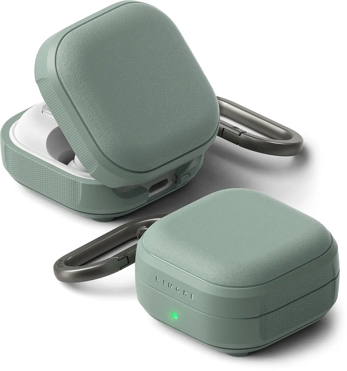Ringke Hoesje Geschikt voor Samsung Buds 4 - Onyx Magnetic Cover - TPU Case Groen
