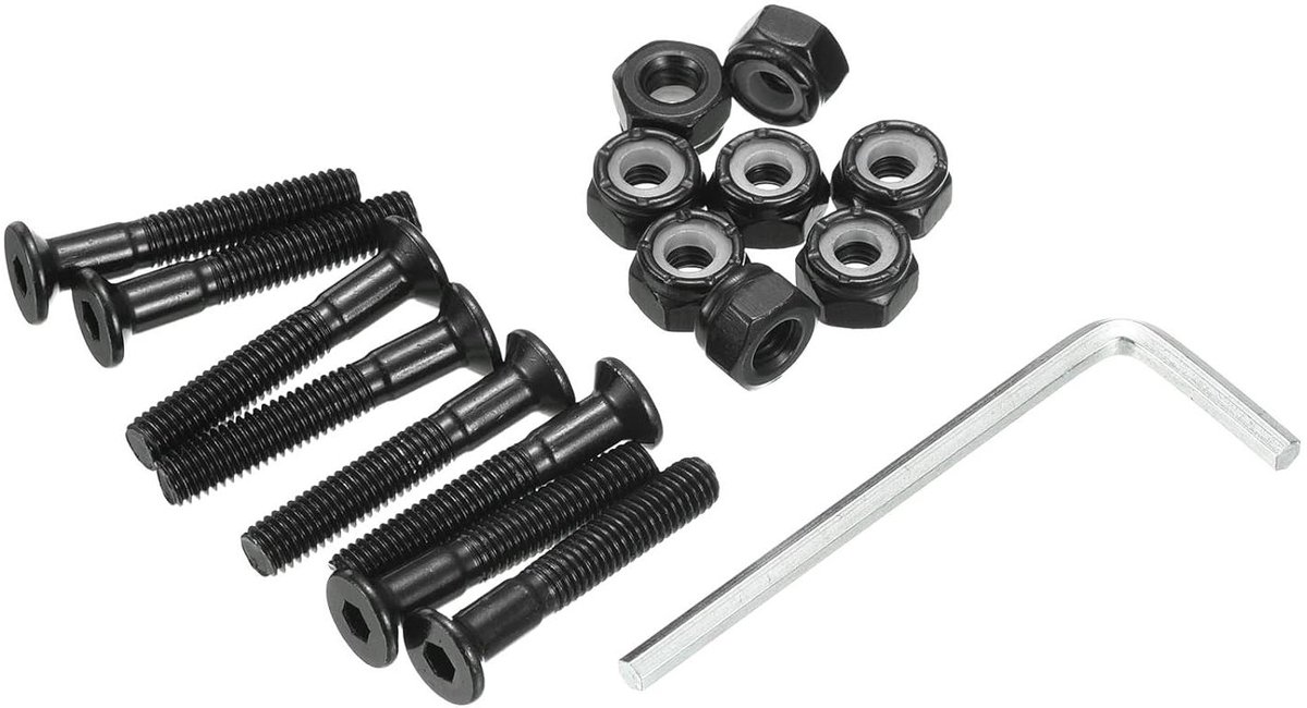 Skateboard Hardware Kit Montageschroeven Moeren Set Skateboard Reparatie Inclusief Montage Sleutel 30mm Schroeflengte