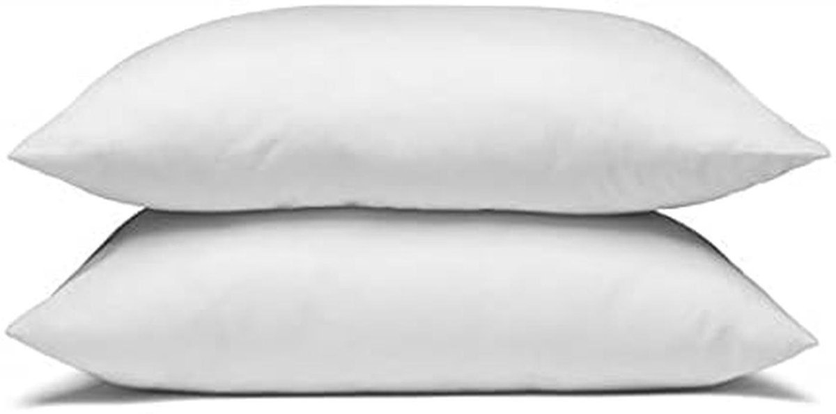 Opblaasbare Kussens Set - Lucht Kussens Kussenslopen - Comfortabel Slapen - Dubbele Biezen - 65 x 65 cm - Wit