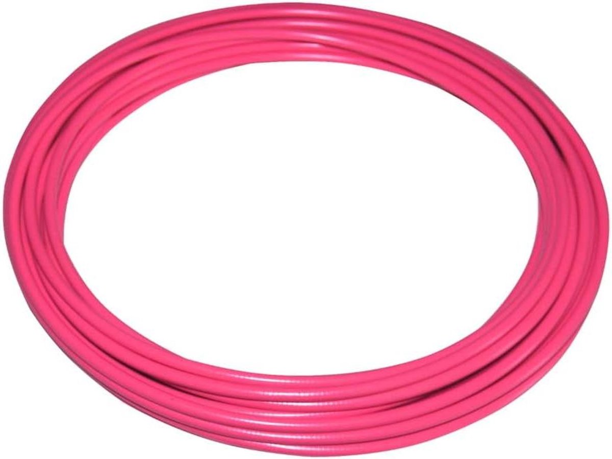 Remkabelhoes - Bowdenkabelhoes - Fietsremmen verbeteren - Met teflonslang - 5 mm diameter - Neonroze