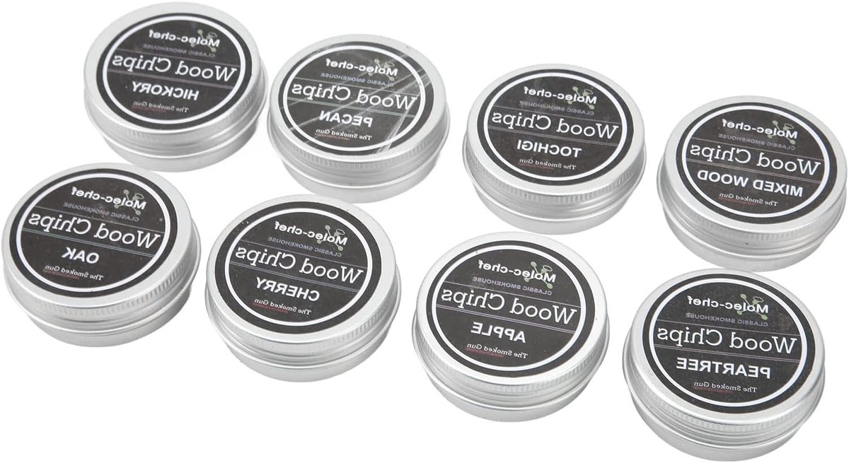 Whiskey Rook Chips Cocktail Smoker Kit - 8 Stuks voor Gerookte Dranken, Houtrook Chips en Mixologie Accessoires