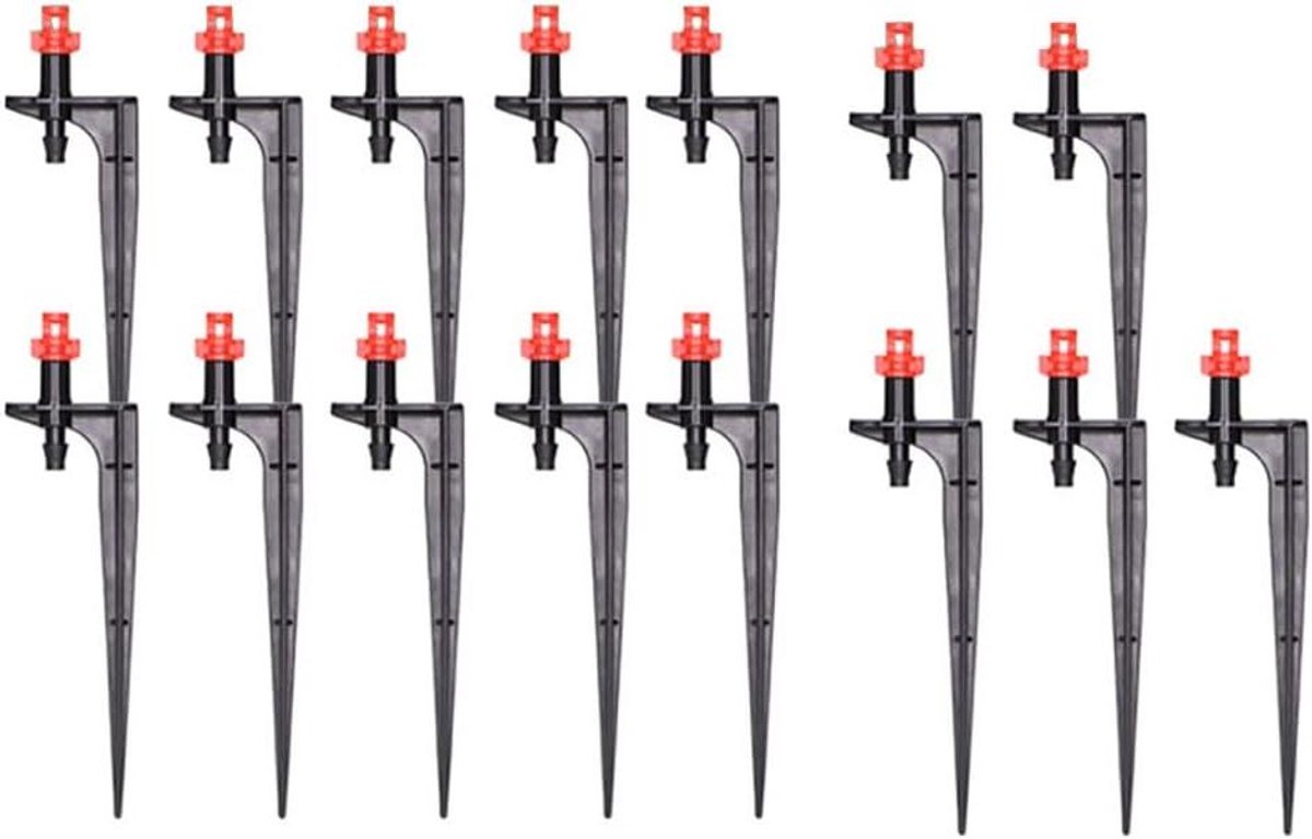 Misting Nozzle - Vernevelaar Sproeier - Tuin Irrigatie - 360 Graden Dekking - 11 cm Inzet - Zwart